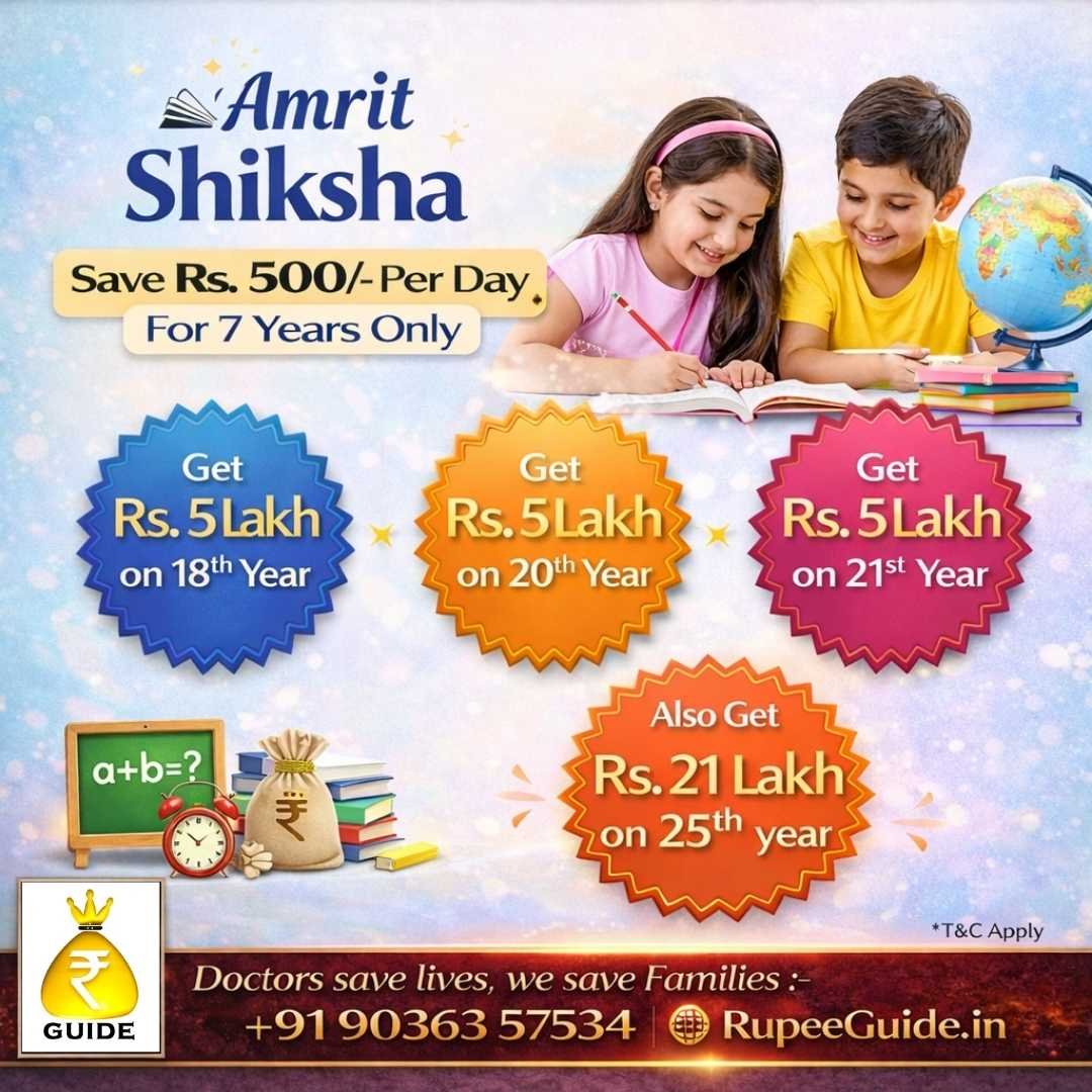 Amrit Shiksha child education savings plan with multiple maturity benefits. Consult the best investment advisor in bangalore today.