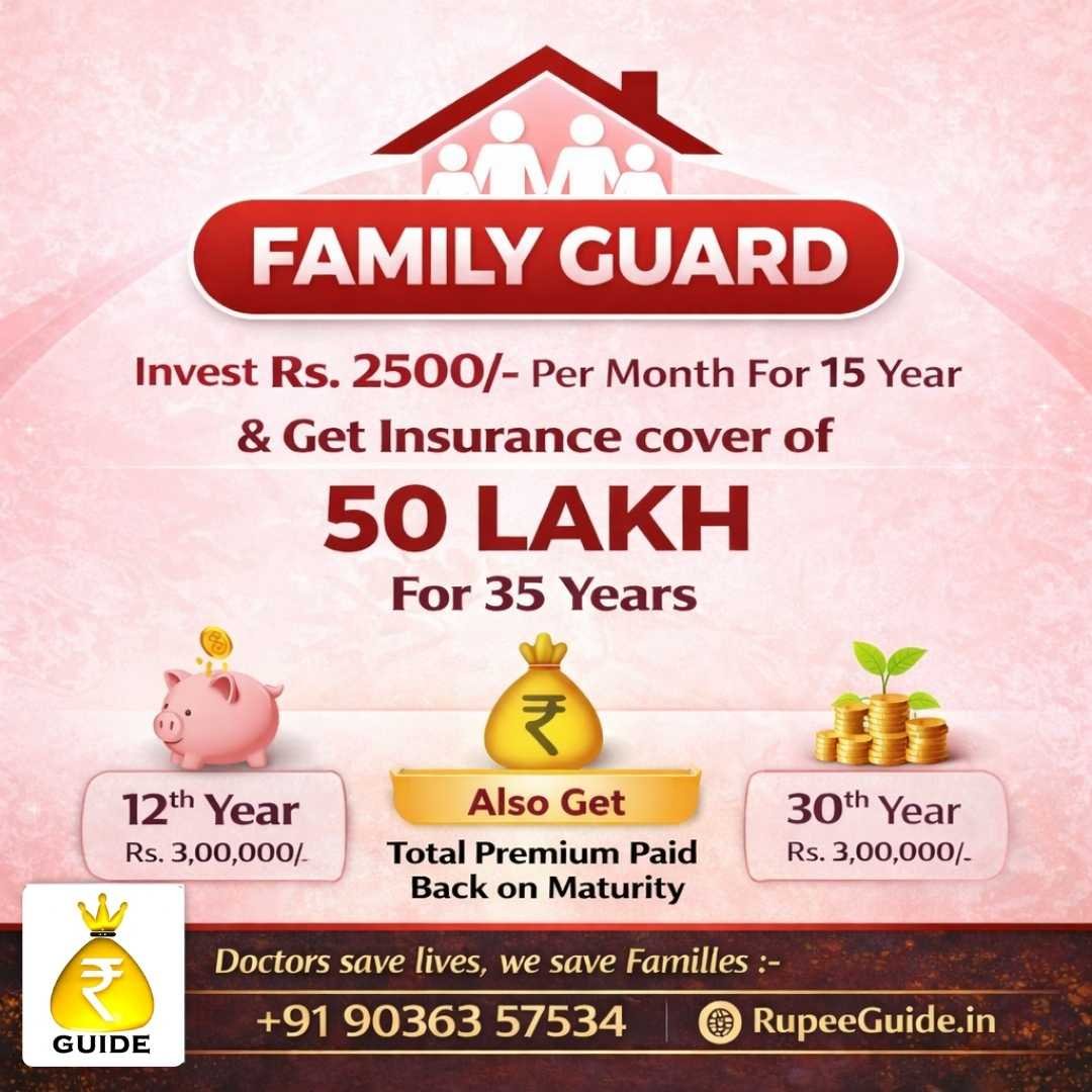 Family Guard life insurance with 50 Lakh cover and total premium paid back on maturity. Consult the best life insurance advisor bangalore today.