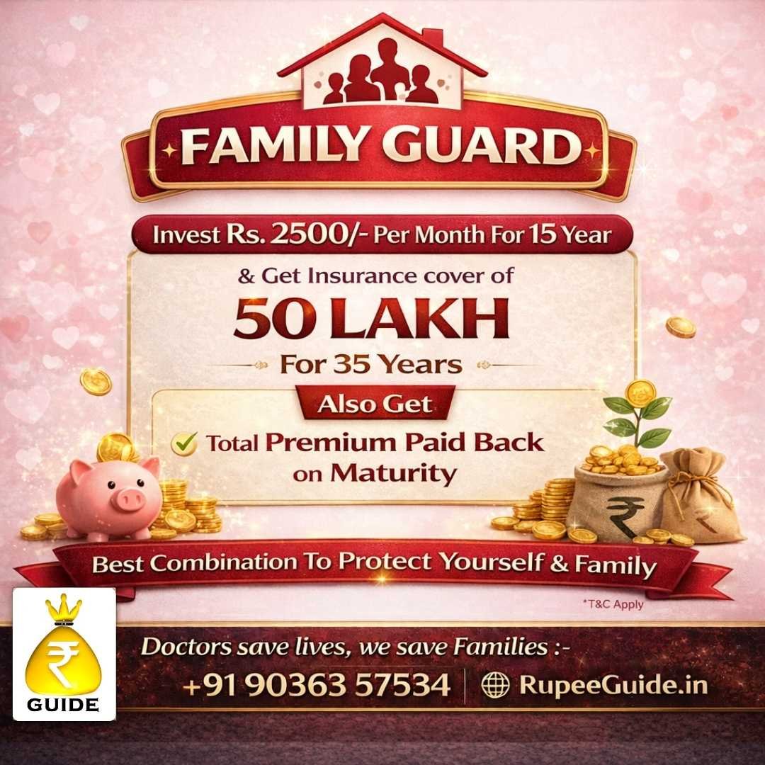 Family Guard term life insurance with 50 Lakh cover and return of premium. Consult the top life insurance agent near me today.