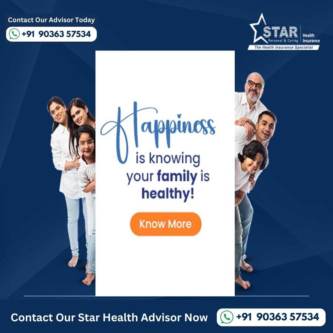Happiness is knowing your family is healthy with Star Health Insurance from Rupee Guide. Consult the family health insurance advisor in bangalore today.