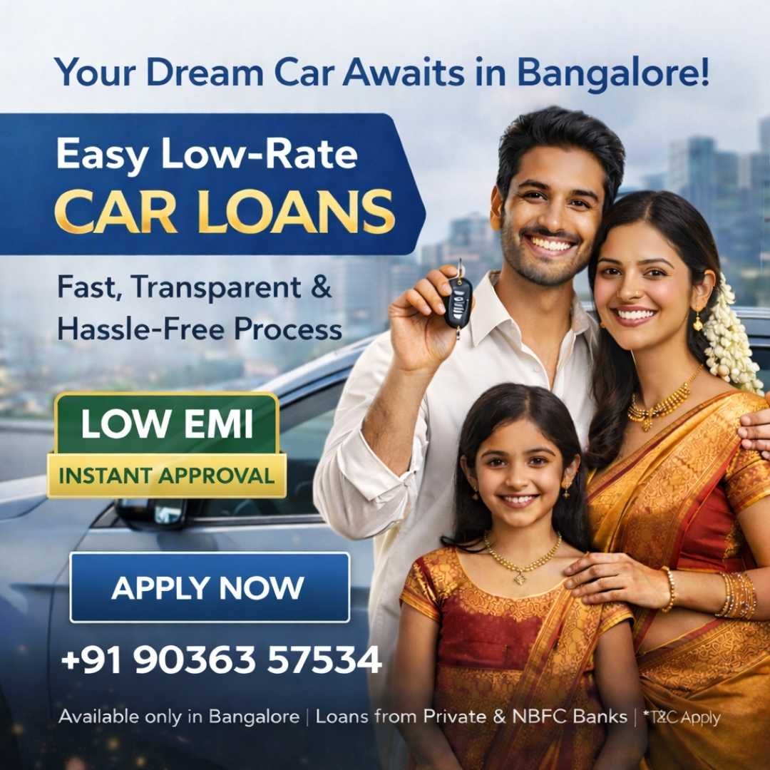 Easy low-rate car loans with fast, transparent, and hassle-free process in Bangalore. Consult the expert advisor near me in bangalore today.