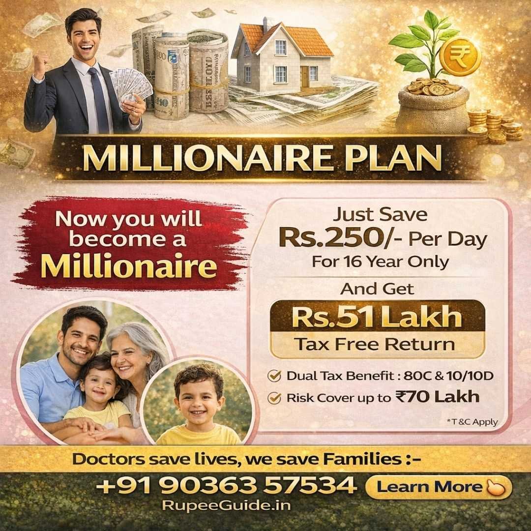 Millionaire Plan offering 51 Lakh tax-free return on maturity. Consult the top financial planner bangalore today.