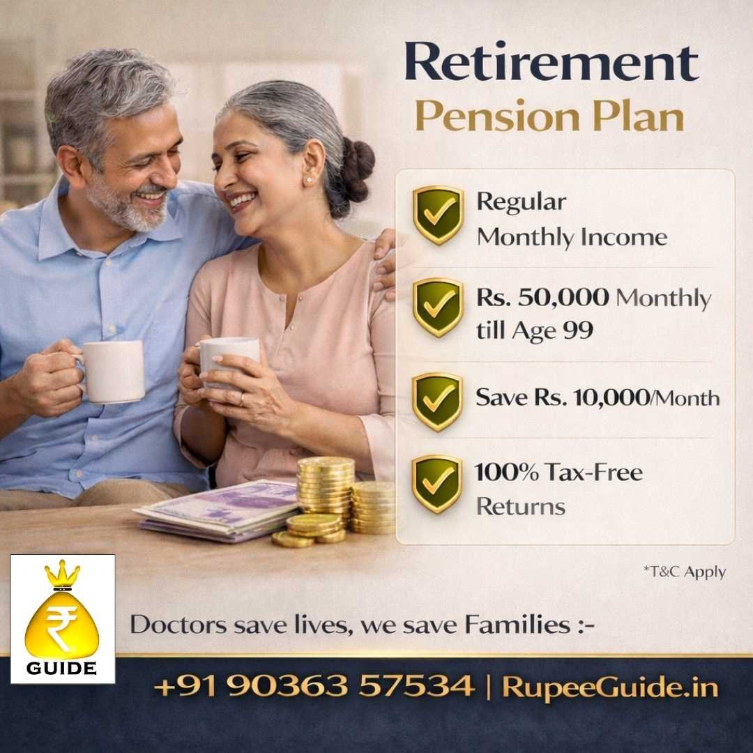 Retirement Pension Plan offering Rs. 50,000 monthly income till age 99. Consult the best financial advisor in bangalore today.