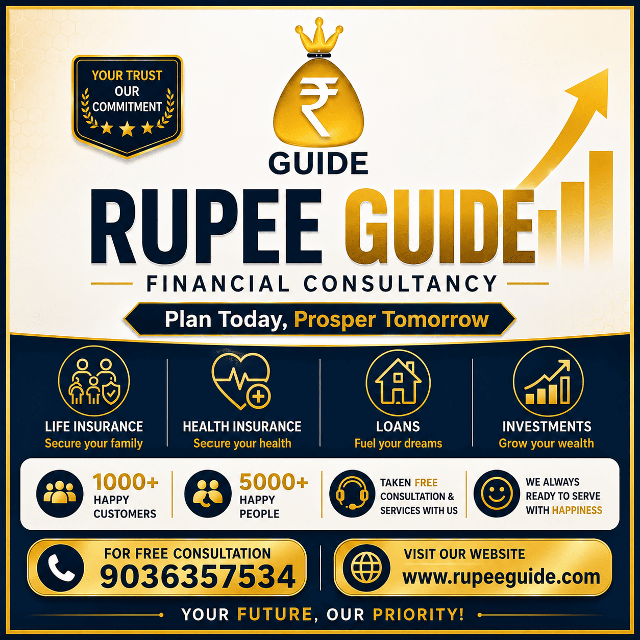 Rupee Guide providing comprehensive financial consultancy, life insurance, health insurance, and loans. Consult the financial advisor near me today.