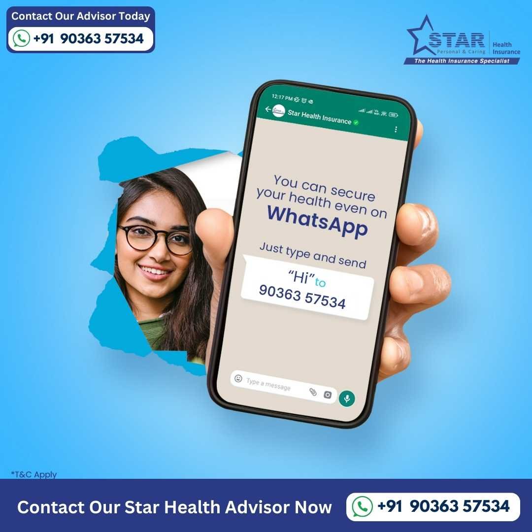 Secure your health insurance easily via WhatsApp with our advisors. Consult the star health insurance agent bangalore today.