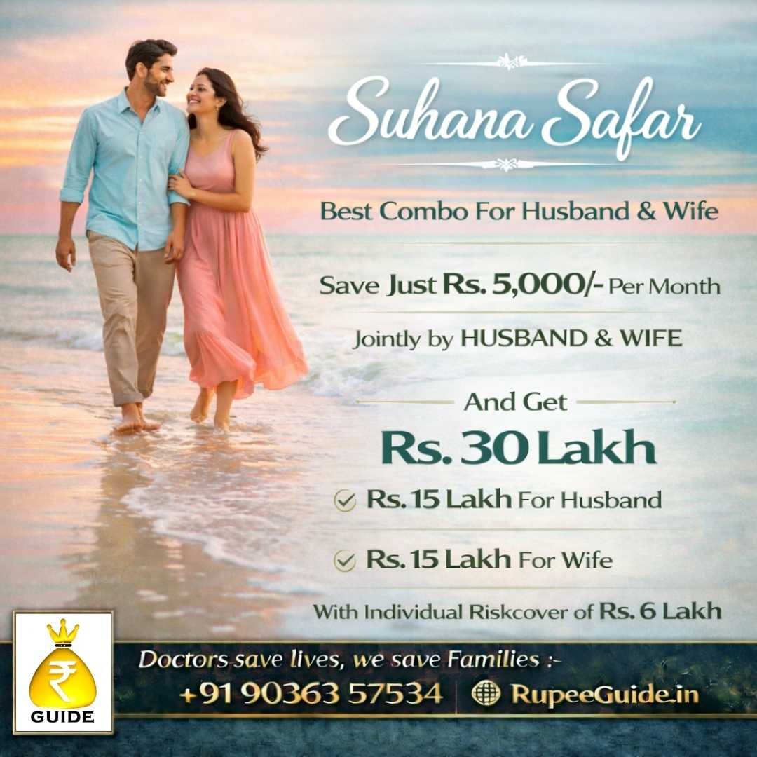 Suhana Safar joint combo life insurance plan for husband and wife. Consult the top life insurance agent near me today.
