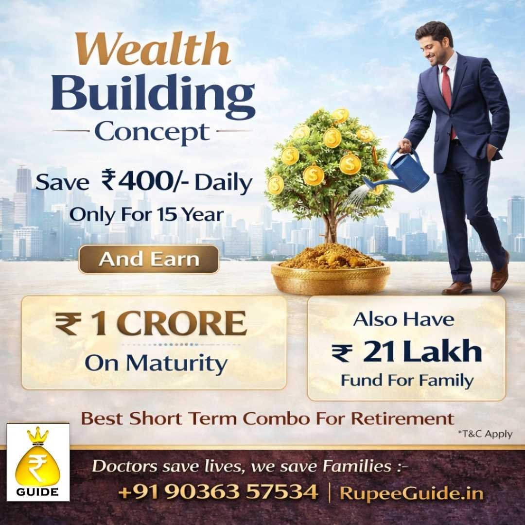 Wealth Building Concept offering 1 Crore on maturity. Consult the wealth management consultant near me today.