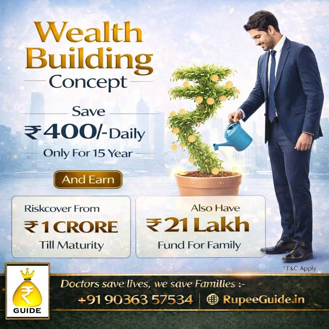 Wealth Building Concept promoting daily savings for significant risk cover and maturity. Consult the expert advisor near me in bangalore today.
