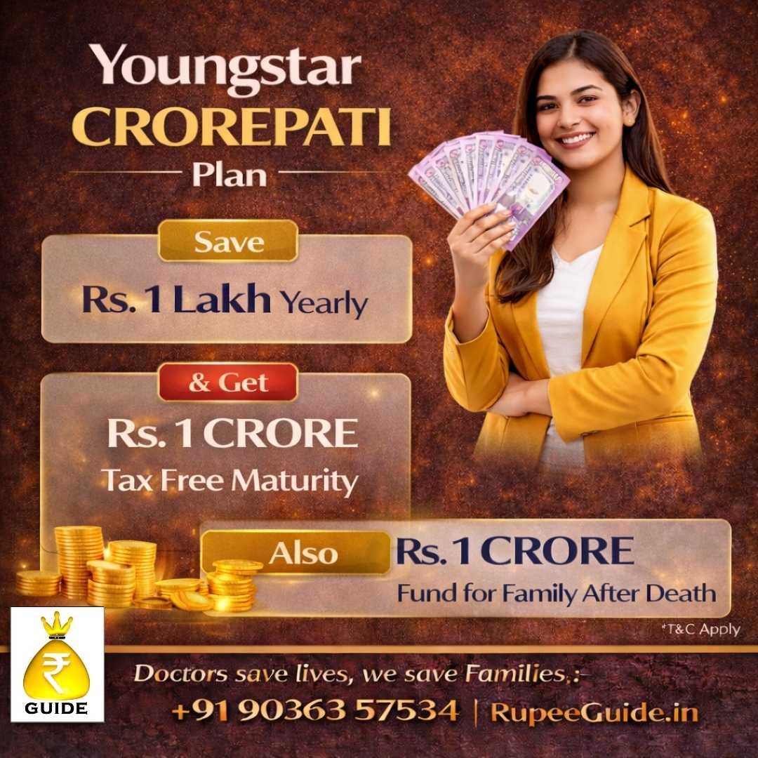 Youngstar Crorepati plan offering 1 Crore tax-free maturity and life cover. Consult the best life insurance advisor bangalore today.